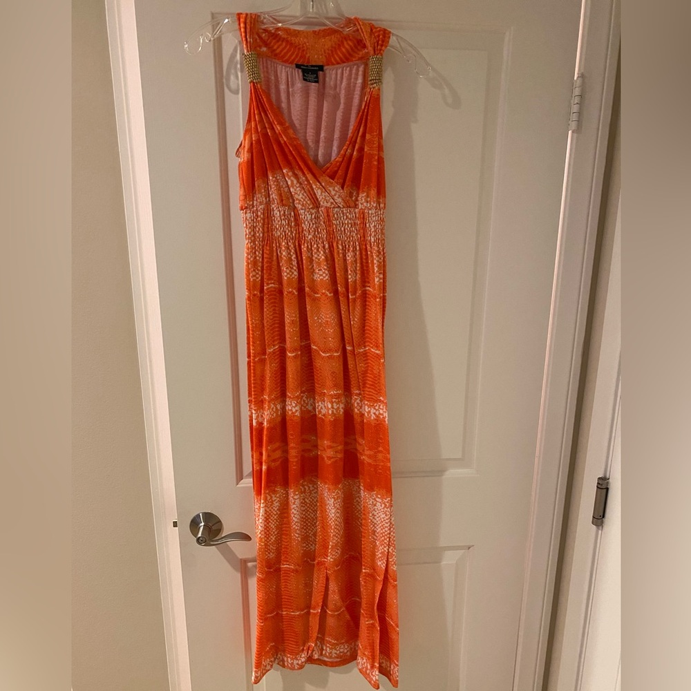 NWOT orange maxi dress. Size Small.